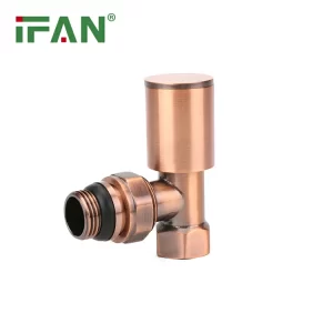 Válvula angular de bronce para radiador IFAN